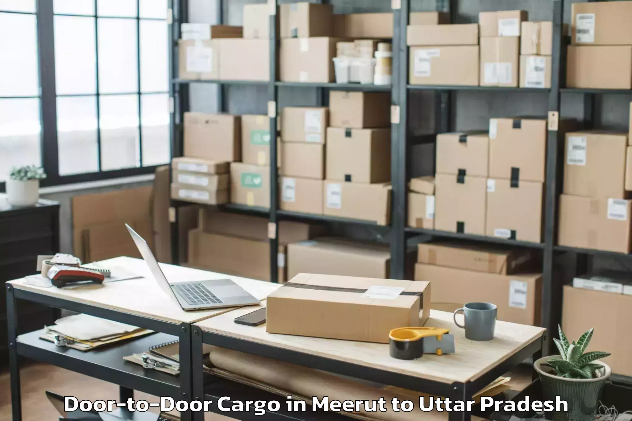 Top Meerut to Etmadpur Door To Door Cargo Available